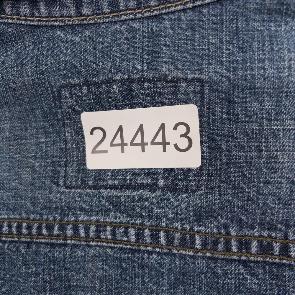 Vintage Lucky Brand Jacket Womens Medium Blue Denim Utility Cargo Pockets 90s - Picture 12 of 12